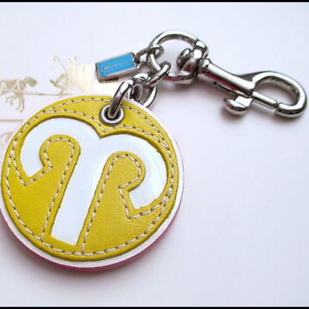 COACH Zodiac ARIES Horoscope Bag Charm/Key Chain